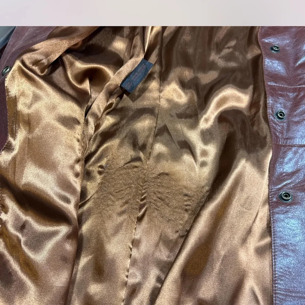 Guess Women's Chocolate Leather Jacket - Picture 6 of 7